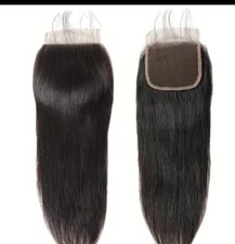 4"x4" Free Part Lace Closure 100 virgin Human Hair 16 inches long