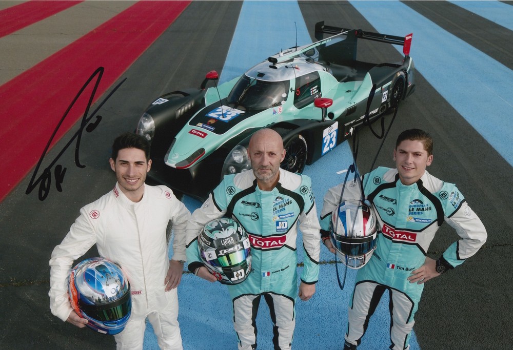 Fabien Barthez and Paul Loup Chatin Autographed 12x8 Le Mans WEC 2016 Photo  