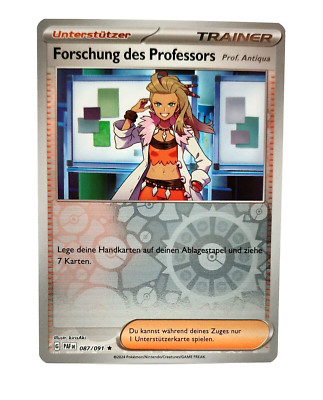 Pokemon Karte: Forschung des Professors Reverse 087/091 Paldeas Schicksale DE