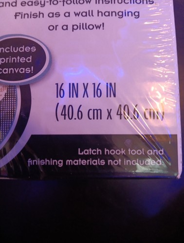 Latch Hook Kit By Dimensions. (16inX16in) From Hobby Lobby - Picture 6 of 7
