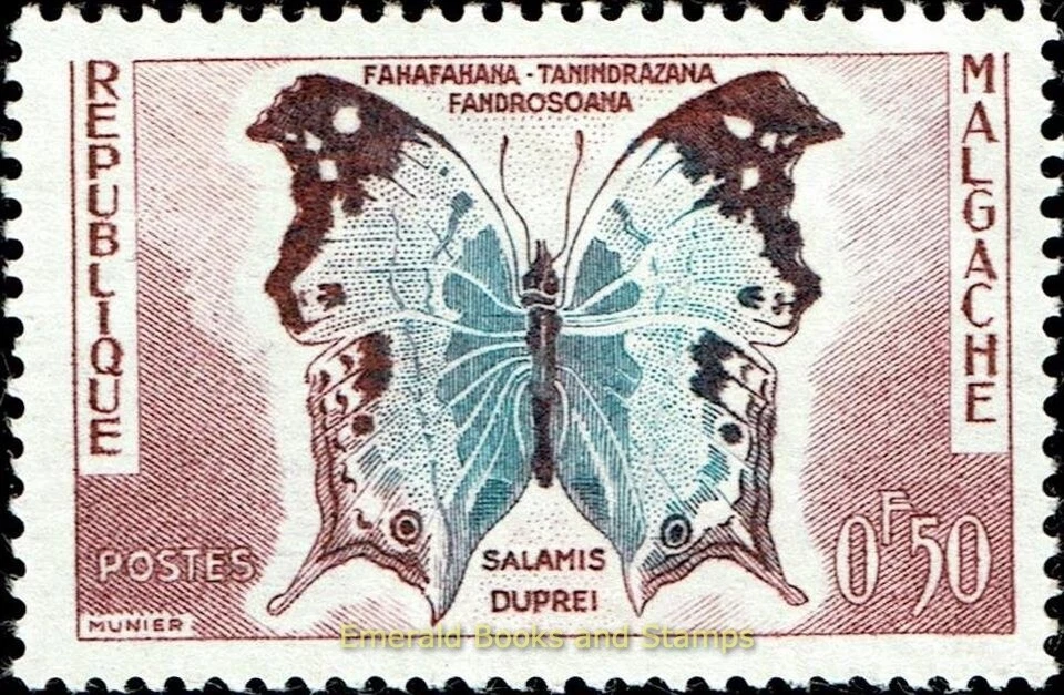 EBS Madagascar 1960 - Butterflies - YT MG 341-345 MNH** - Image 4 of 4