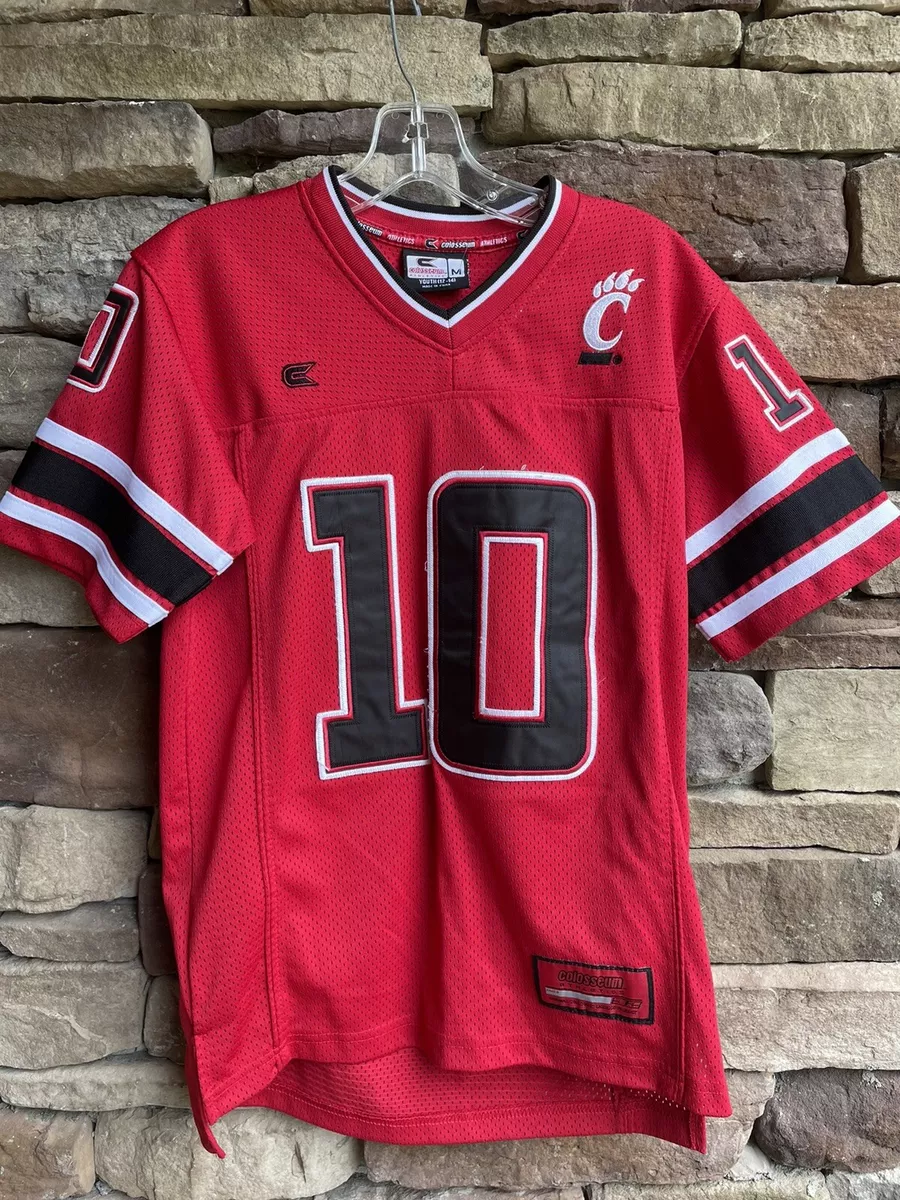 Cincinnati Bearcats #10 Red SEWN COLOSSEUM Football Jersey Size 12-14 Youth