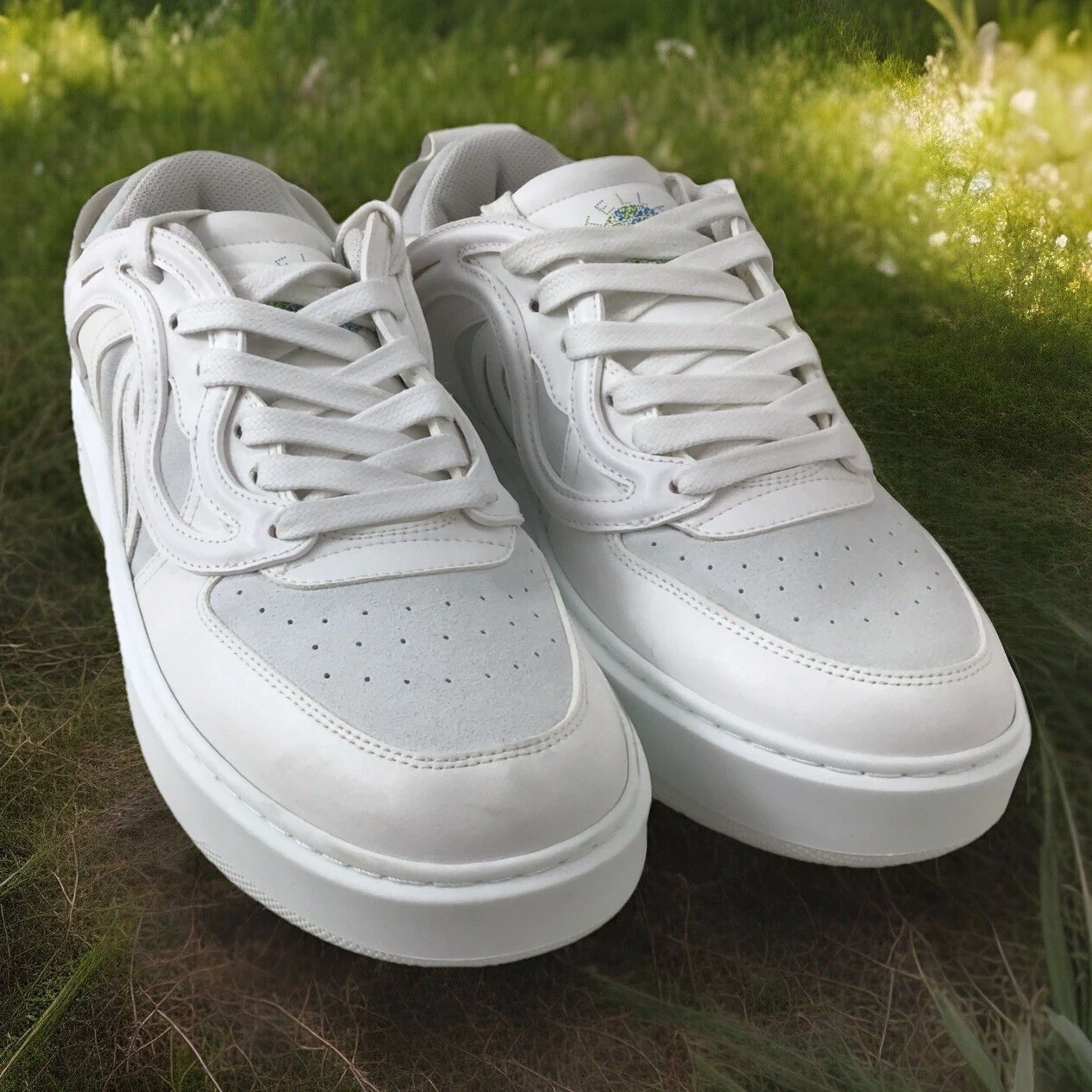 Stella McCartney — Stella McCartney Leather Low-Top Sneakers Size7.5 (X195)