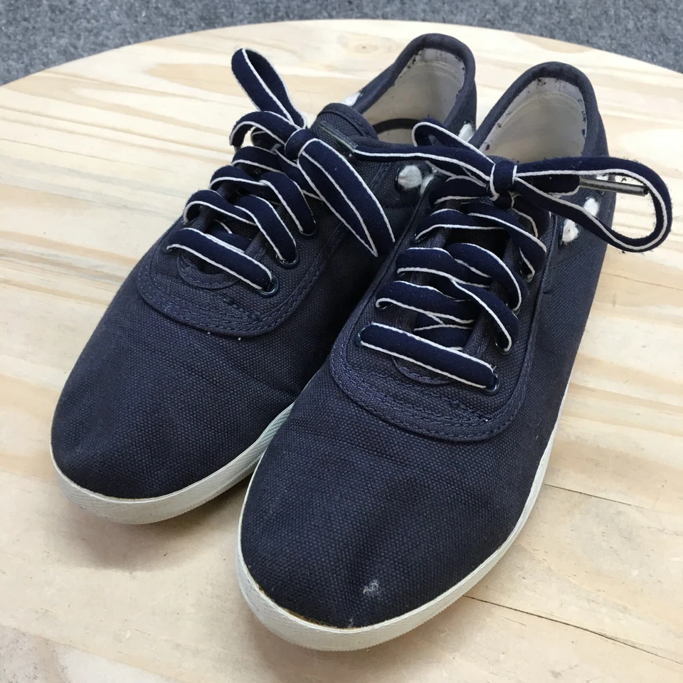 Zapatilla deportiva Cabin Creek para mujer 7M azul punta redonda con cordones informal cómoda lona Foto 3 de 4