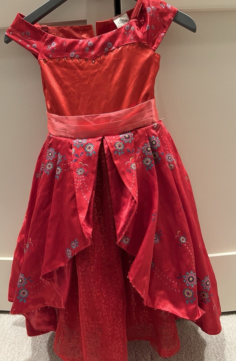 elena of avalor dress Disney Store Princess Costume Girls Size 5/6 Red Satin Elena of Avalor with this beautiful dress Disney store limited edition Elena