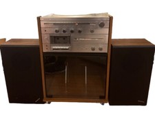 SANYO Vintage Hifi System HF1020 Radio Casette Record Player in Original Cabinet
