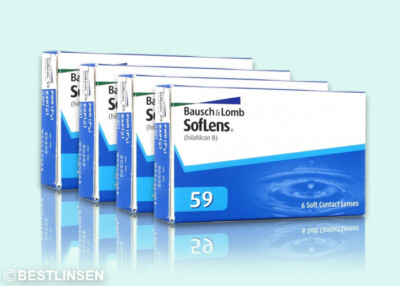 Soflens 59 Bausch&Lomb 4x6 Kontaktlinsen - Alle Stärken + Behälter gratis