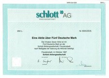 Schlott Aktiengesellschaft 1997  5 DM