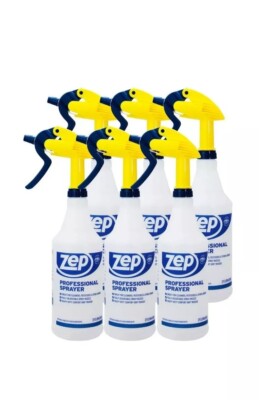 Zep Professional Spray Bottles 32oz (6-Pack) Heavy Duty Adjustable Nozzle NEW