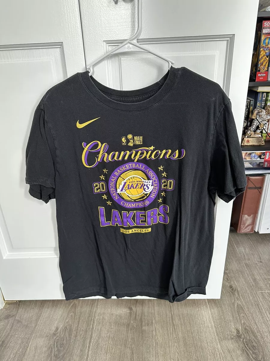 Los Angeles Lakers Nike 2020 NBA Finals Champions Locker Room T-Shirt -  Black