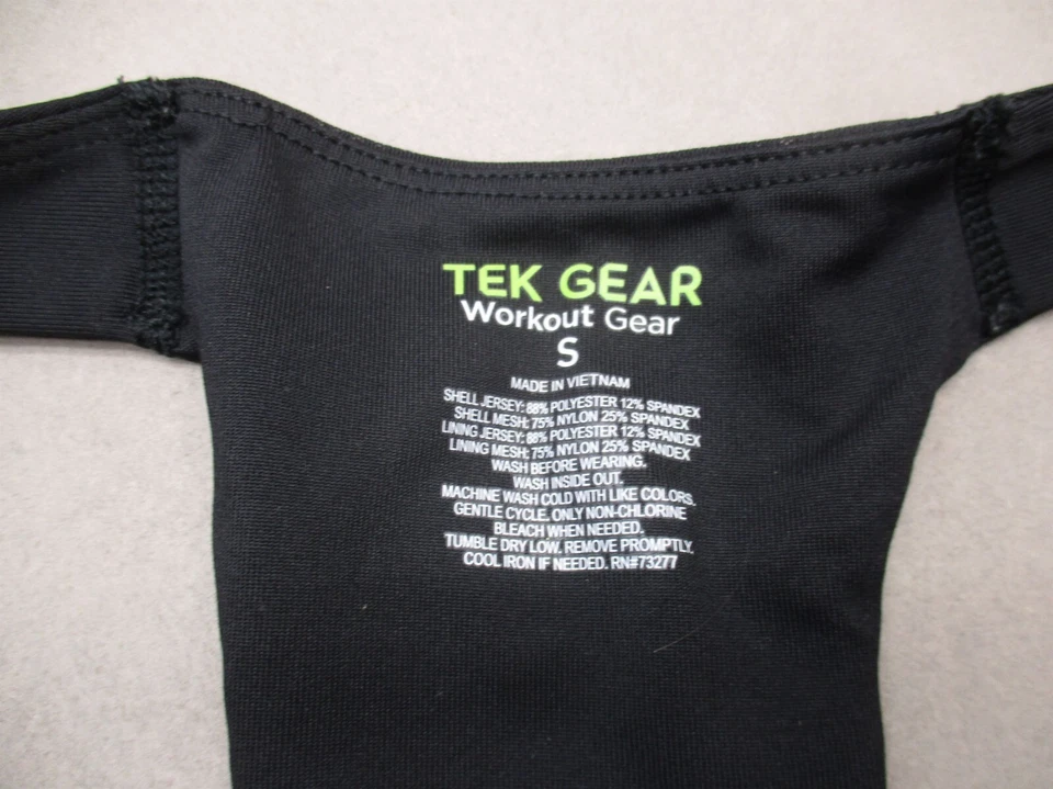 TEK GEAR Size S Womens Black Lined Wireless Front Zip Racer Back Sports Bra 3Q - Изображение 3 из 4