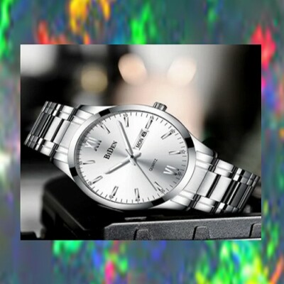 ZEITGENÖSSISCHE QUARZ HERREN UHR MIT RUNDEM POITEUR KALENDER 