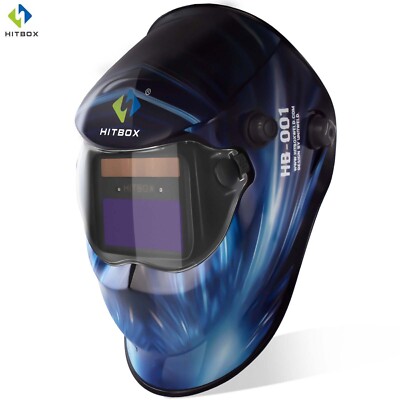Weld Helmet Auto Darkening SolarPower MMA MIG TIG Mask Welder Large Viewed Mask