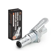 Saker Grease Gun Coupler-Upgrade to 14000 PSI,Duty Quick Release Grease Coupl...