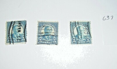 Scott #637 Stamp Theodore Roosevelt Lot of Three | eBay