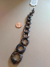 vintage unused Darice carved natural donut ro...