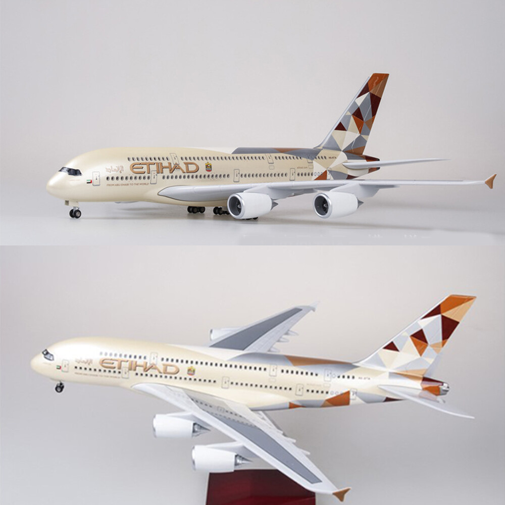 【新品】1/160 エティハド航空 エアバスA380 モデルプレーン 模型 1/160 Etihad Airlines Airbus A380 Airplane Model Resin