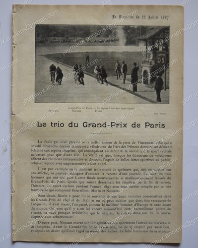 1892 Cyclisme Rare Revue LA BICYCLETTE N° 22 - Toutes les pages en photos