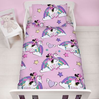 Bedroom Justice Faux Fur Unicorn Bedding Minnie Mouse Junior Duvet