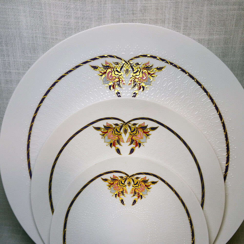 ROSENTHAL ORCHID Romance 5 Piece Place Setting White Saucer NEW