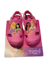 DISNEY PRINCESSES TODDLER SLIP ON CLOG STYLE WATER SHOES NEW SIZE 7-8 PINK