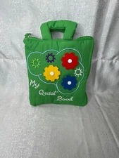 My Quiet Book deMoca montessori green soft fabric motor skills sensory book