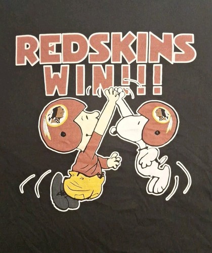 Vintage Peanuts Snoopy Charlie Brown Washington Redskins VINCI!!! T-shirt 6XL - Foto 2 di 13