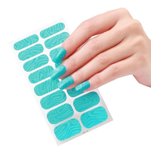 Self Adhesive Semi Cured Gel Nail Stickers Set for UV Lamp Need Full Nail Wraps - Bild 10 von 24