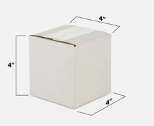 4x4x4 Cardboard White Boxes Mailing Packing Shipping Corrugated ULINE- 5 pack