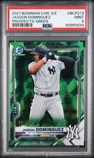2021 Bowman Chrome Sapphire Prospects Jasson Dominguez BCP- 213 Green PSA 9 /125