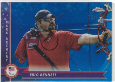 2024 Eric Bennett Topps Chrome Olympics BLUE REFRACTOR /150 - #145 Para Archery