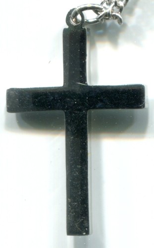 Vintage Small Cross with Simulated Diamonds 14 Inch chain See Scans - Picture 4 of 5
