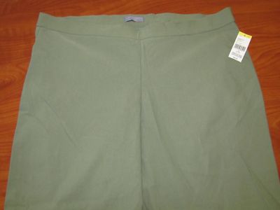 Pantalon Capri Laura Scott – Femme Grande Taille 3X – Beige Kaki Millénium – Neuf Avec étiquettes