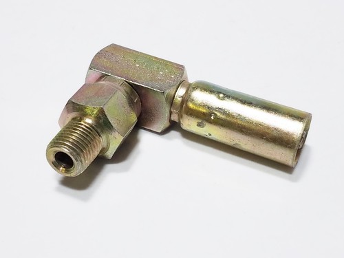 5 Weatherhead 04U-M04 1/4" Hose ID x 1/4" Male Pipe Swivel 90 Deg Elbow Fitting - Picture 3 of 8
