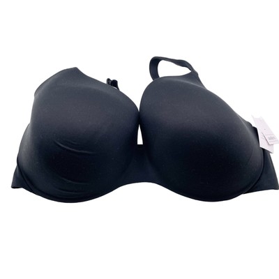 Auden Lightly Lined Demi Coverage Underwire Bra Smooth Black 44DD