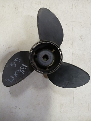 OMC 13 3/8 X 17 SS RH 13 spline propeller P/N 2B&S2485
