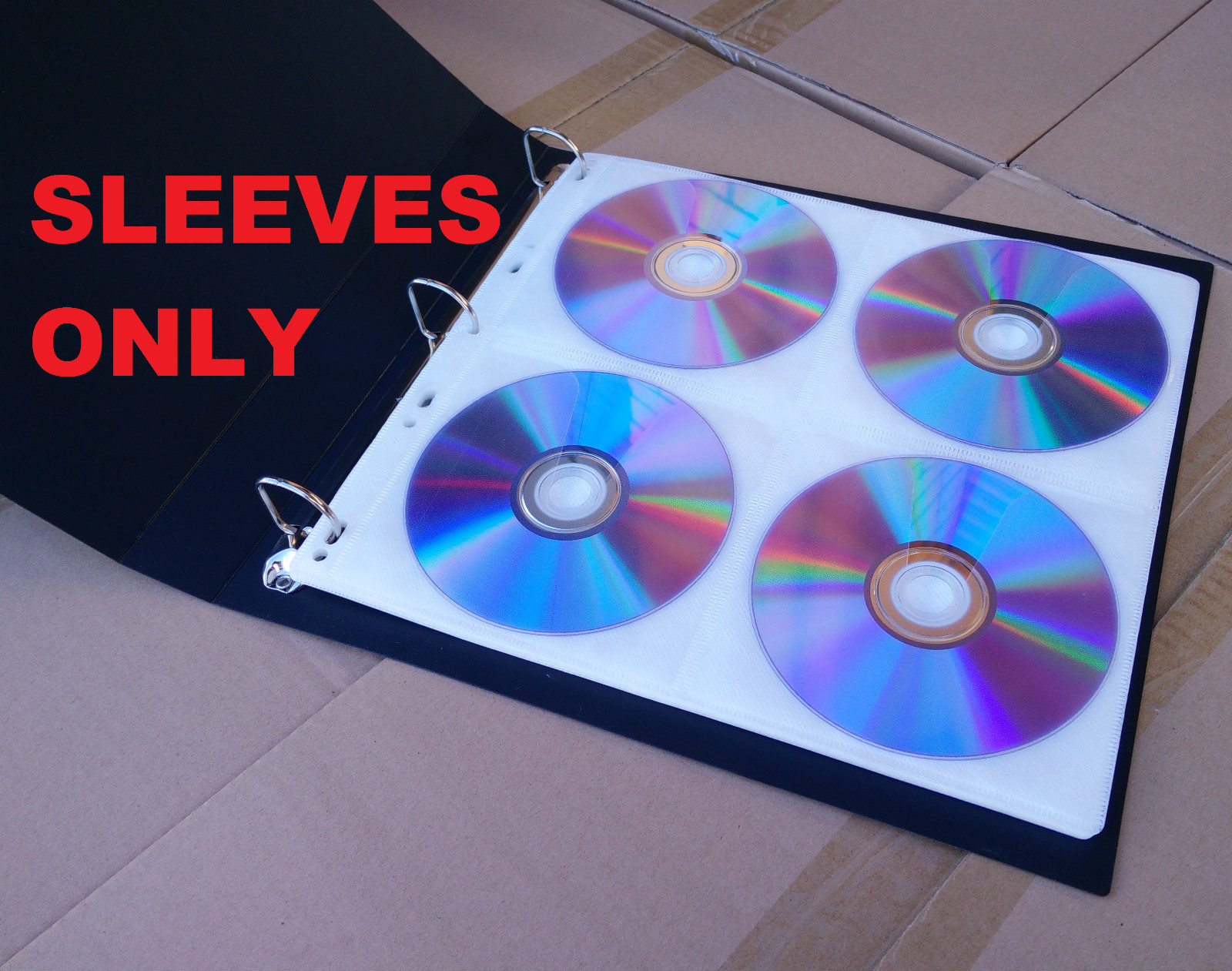 20 x EXTRA LARGE CD DVD Binder Sleeves Holds 8 Discs DVD Plastic