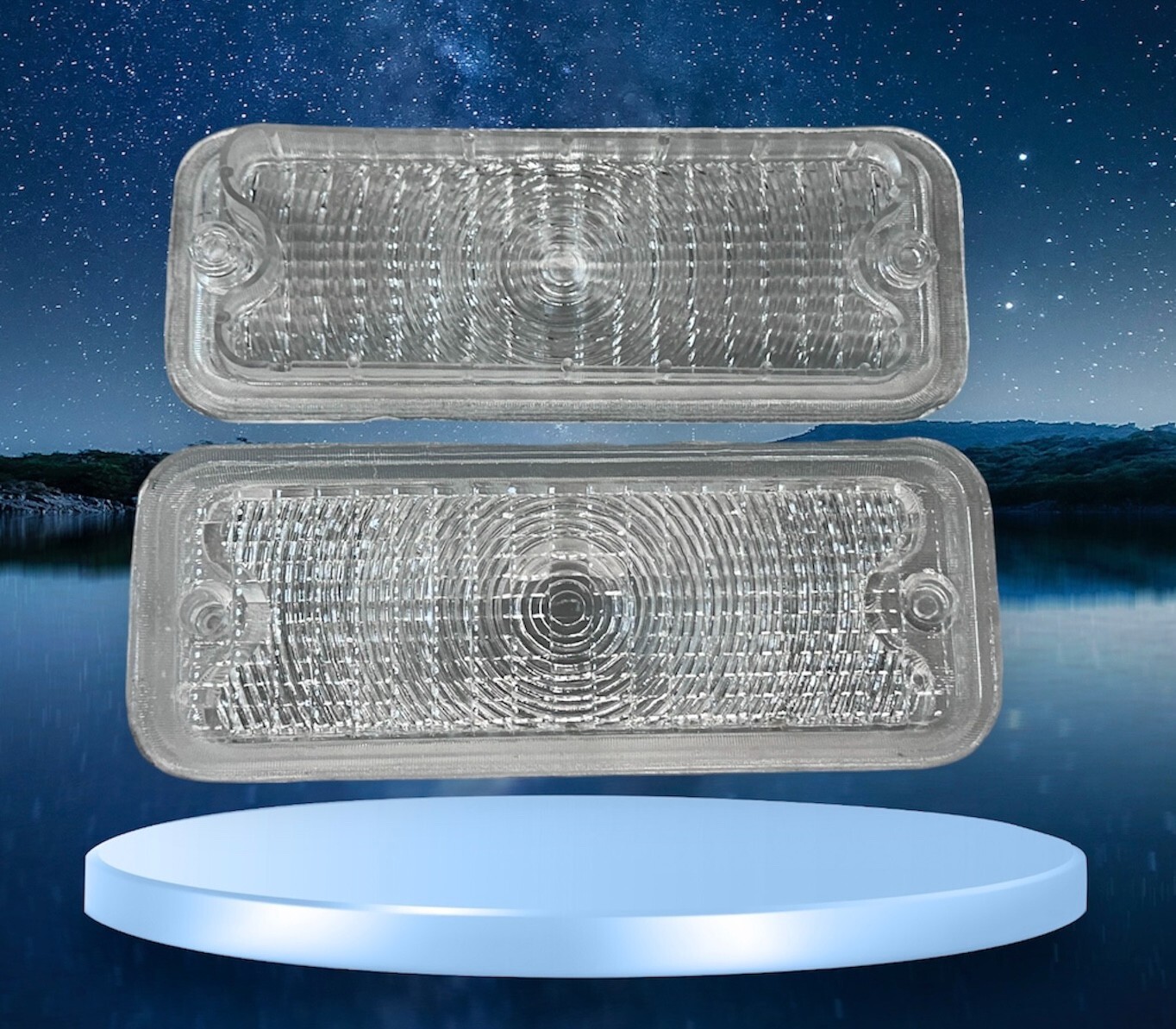 GM TRUCK 73-80 CHEVROLET CHEVY TRUCK C10 FRONT CLEAR PARKING LIGHT LENSES PAIR