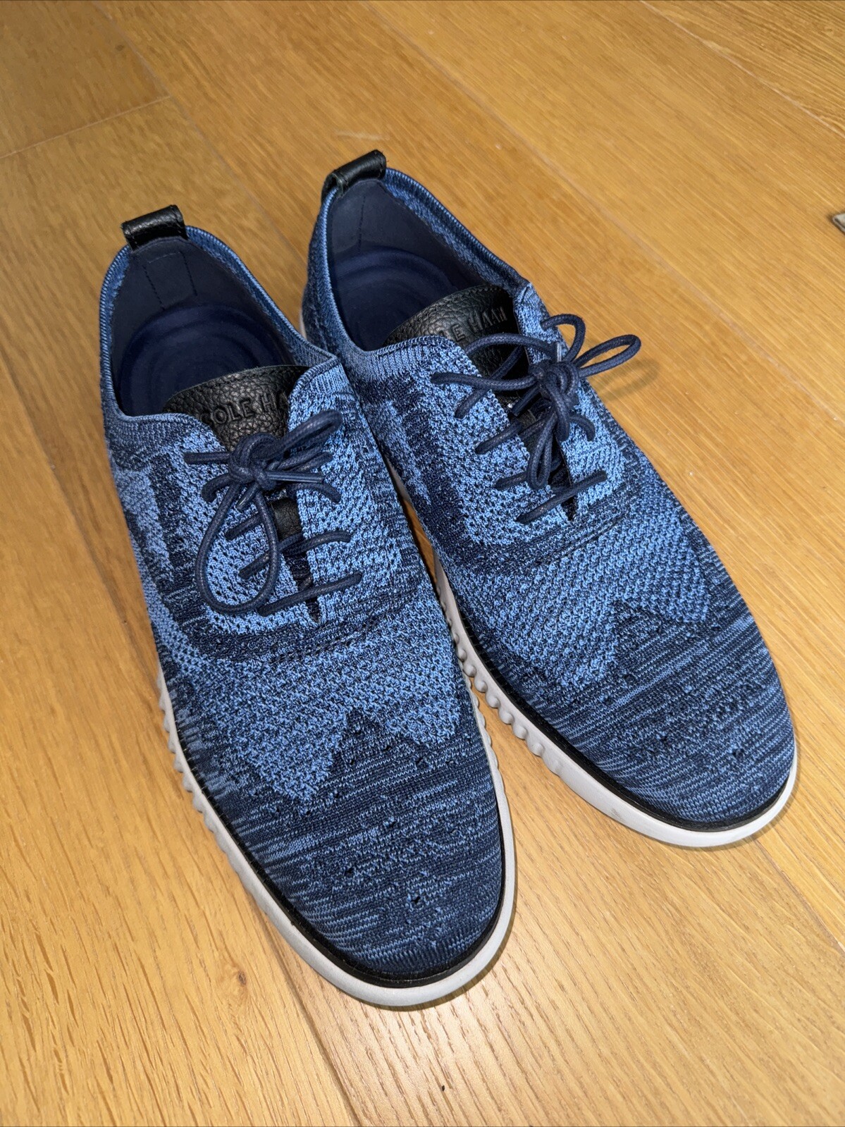 SAOLA Cole Haan 2.ZeroGrand foderato laser punta alare blu da uomo taglia 9M