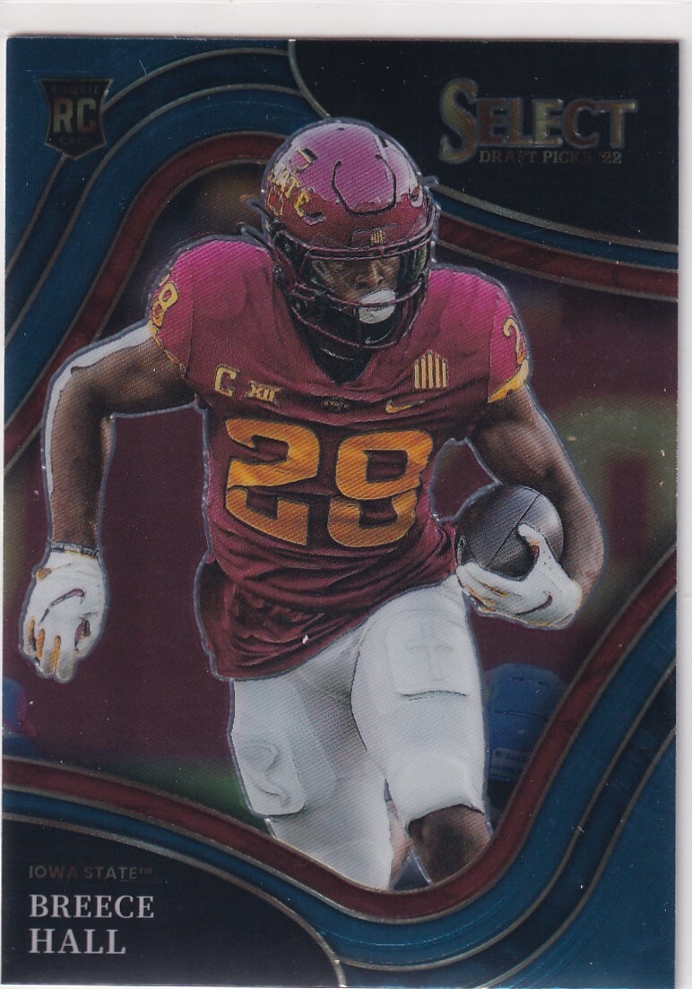 2022 SELECT FIELD LEVEL RC BREECE HALL NEW YORK JETS ROOKIE GE-187