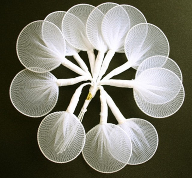 144 White Nylon Jordan Almond Leaves Flower Candy Holders Wedding Party Favors For Sale Online Ebay