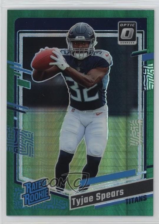 2023 Panini Donruss Optic Rated Rookie Green Hyper Prizm Tyjae Spears #297 2y0