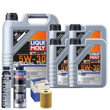 Motor&ouml;l 5W30 LIQUI MOLY 9L+MAHLE &Ouml;lfilter +Sp&uuml;lung +Cera Tec