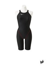 MIZUNO Women's Racing Swimsuit Stream Ace Half Suit Open Back N2MG0222 sizeL