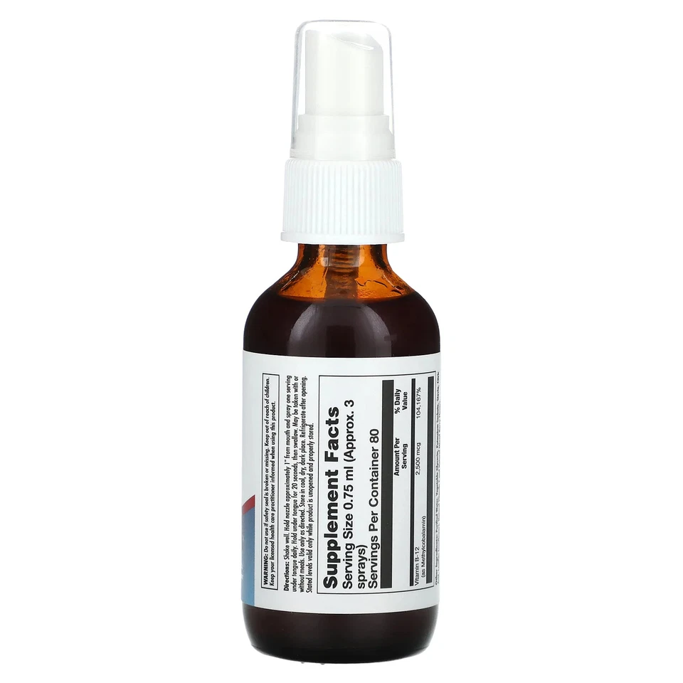 B-12 metilcobalamina, baya, 2.500 mcg, 2 fl oz (59 ml) Foto 2 de 2