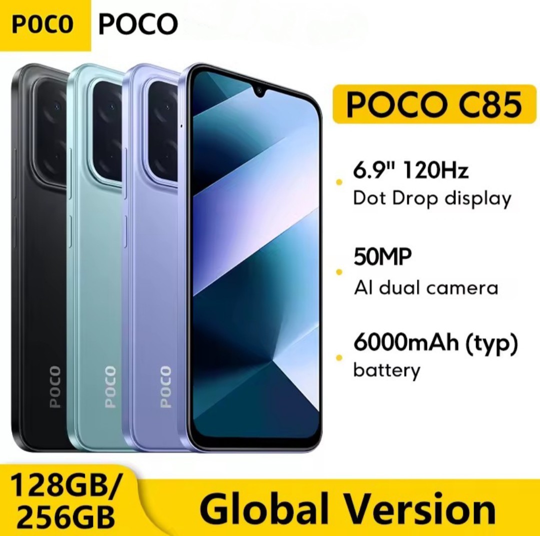 Poco c85 256GB ROM 8GB ROM XIAOMI POCO C85 , 6.9