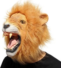 CreepyParty Novelty Halloween Costume Party Animal Jurassic Head Mask Lion