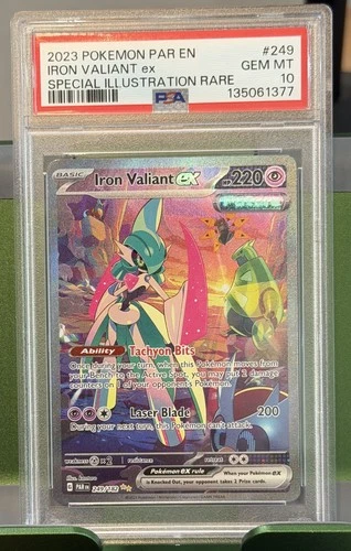 2023 Pokemon Paradox Rift - IRON VALIANT ex SIR #249 PSA 10
