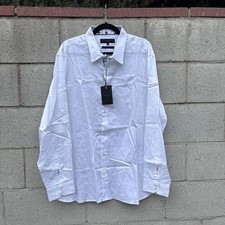 NWT 150 Ted Baker London Regular Fit Cotton Shirt White Herringbone Sz 17 XL