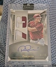 2021 Topps Luminaries Rhys Hoskins dual game relics on card autograph auto 1/15 